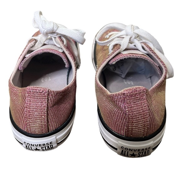 CONVERSE Kids Chuck Taylor Space Star Sneakers Glitzy Glam Glittery Pink Size 6 - Picture 6 of 9